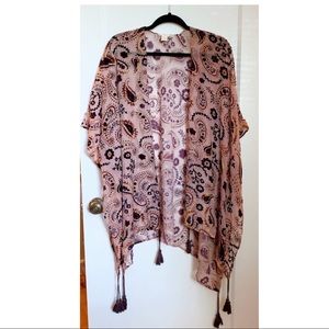 Purple Kimono with Tassels